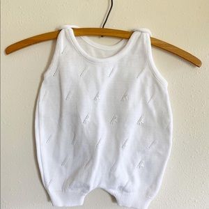 Vintage knit “short-all” romper